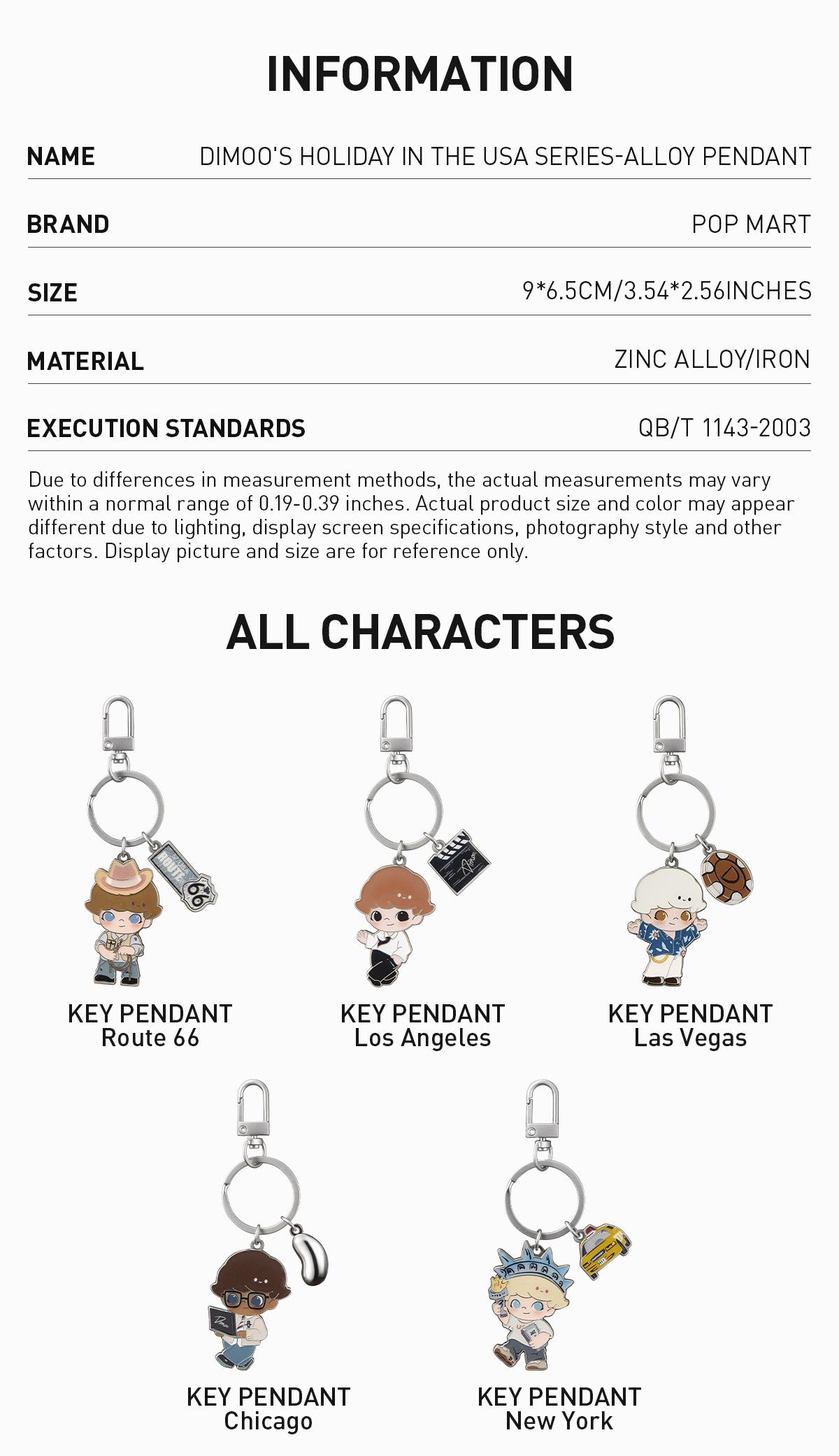 [Spanish] – DIMOO’s Holiday in the USA Series – Colgante de Aleación