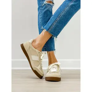 Yellowbox Nurita Lace-Up Sneaker in Cream