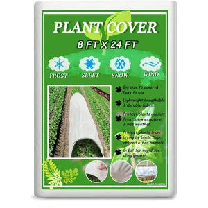 8FT×24FT Plant Covers Breathable Floating Row Cover for Snow Frost Bad Weather Pest Protection & Plant Growth Grow Tent