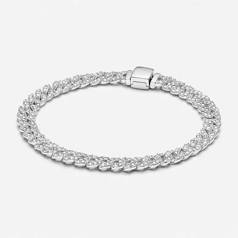 925 Sterling Silver Cuban Chain Bracelet Unisex 925 Sterling Silver Cuban Chain Bracelet Unisex
