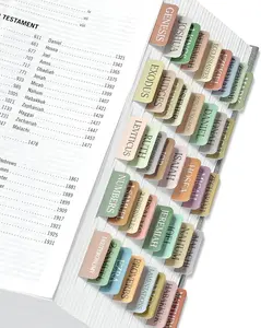 Bible Tabs for Women & Men, Laminated Bible Tabs for Study Bible, Large Print Neutral Bible Tabs for Easy Navigation, Boho Theme, Bible Index Tabs Taja