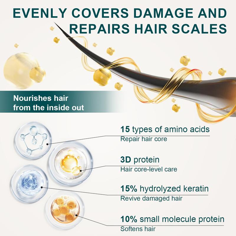 FARNDU Keratin & Rosemary Hair Mask 300ml for Deep Repair Damage Root, Suitable for Dry Damaged Hair, Moisturizing & Hydrating Formula - Moisturize