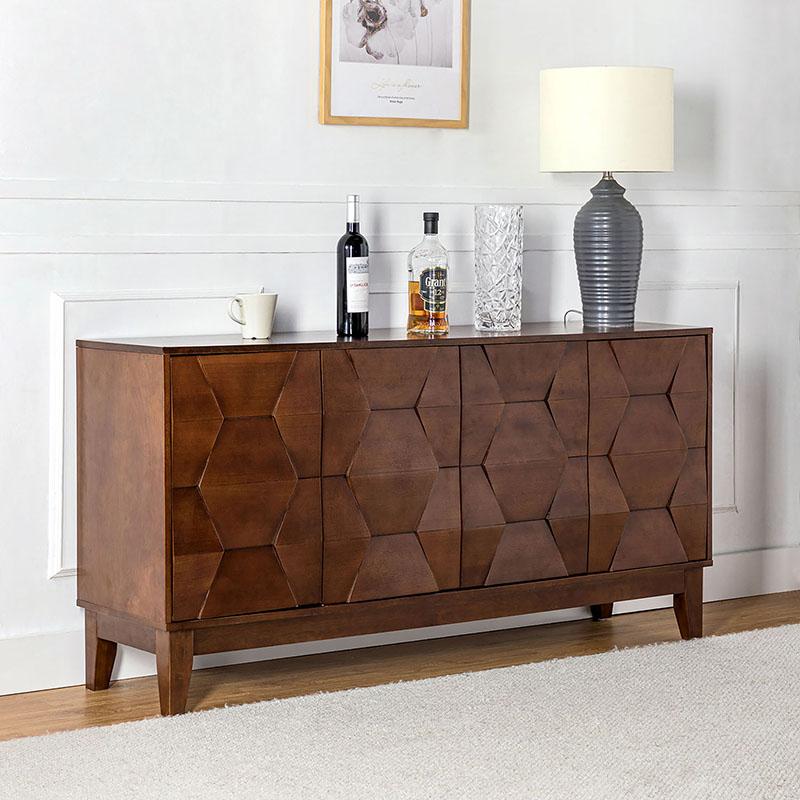 Hulala Kamu 60'' Sideboard: Stylish Storage Solution, Modern Sideboard, with 4 Doors, 2 Shelves, Solid Wood Legs, versatile storage, solid and manufactured wood, On-trend color palettes, for your living room or dining space