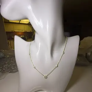 Gold plated diamond necklace