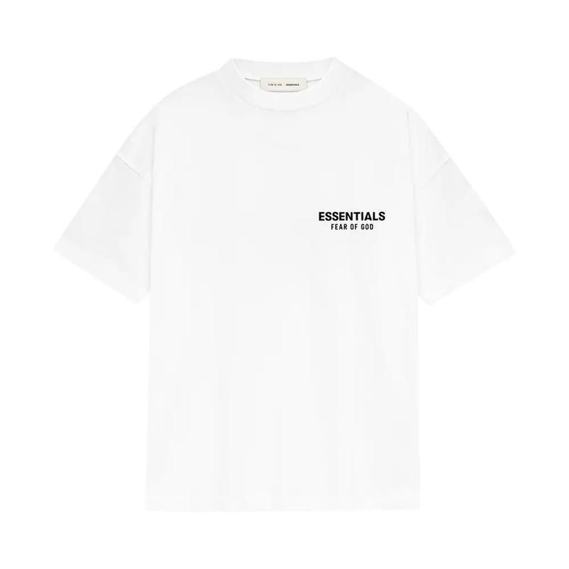 Fear of God Essentials Classic Fit T-Shirt 'Bright White' 125AS254192F K-1-15 - Oversized Short Sleeve Streetwear Tee for Men SS25