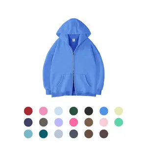 Men´s Hoodies Unisex Oversized Zip-Up Hoodie for Women Plain Acid Wash Long Sleeve Pullover Basic Minimalist Tops Heavyweight Fleeced Cotton Zipper Hoodie Vintage Casual Menswear Sweatshirts