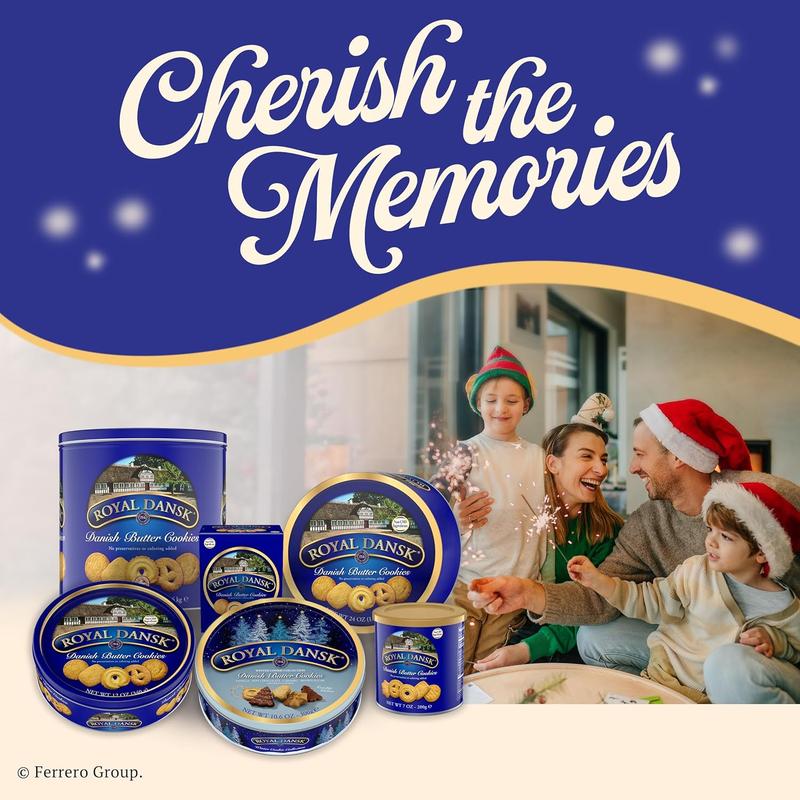 Royal Dansk Danish Butter Cookies, Premium Assorted Cookies in a Gift Tin, Great for Sharing and Gifting, 24 oz