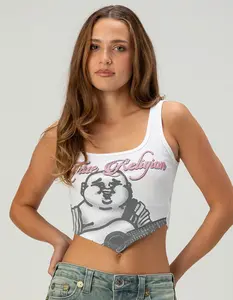 TRUE RELIGION Crystal Handkerchief Womens Tank Top TRUE RELIGION Crystal Handkerchief Womens Tank Top