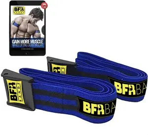 PRO Blood Flow Restriction Bands for Arms, Legs & Glutes Occlusion Training, Help Gain Muscle without Heavy Weight Lifting, Quick-Release Strong Elastic Strap for Men & Women Exerscribe