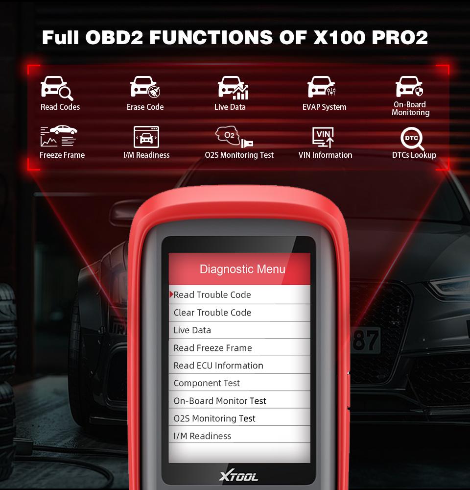 XTOOL X100 Pro2 OBD2 Automotive Scanner & Key Programmer