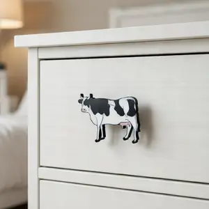 Cute Cow Knob Pull Handle for Drawer Dresser Cabinet kids room decoration Includes Hardware
