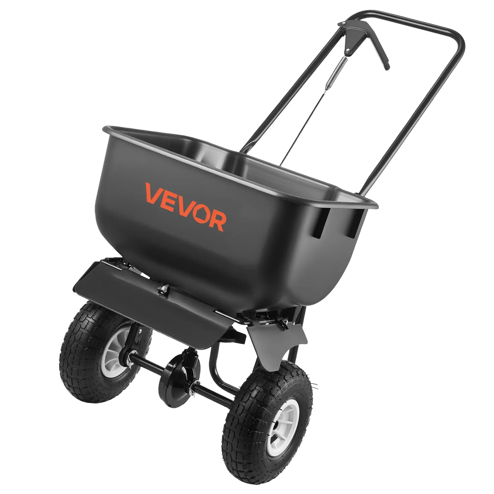 【SummerFinds】VEVOR Push Lawn Spreader, 12ft Spreading Width, Broadcast Spreader with 80lbs Load Capacity & 10 in All-Terrain Tires, Walk-Behind Garden & Lawn Broadcast Spreaders for Seed Fertilizer, Salt Ice Melt