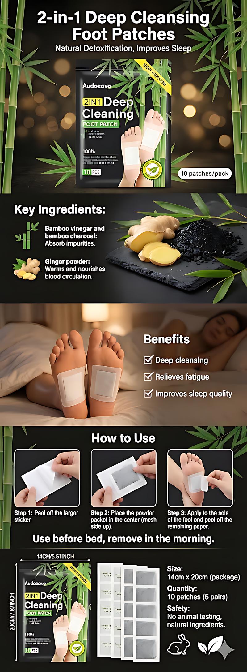 10/20/40pcs Natural Detox Foot Pads & Patches for Feet - Bamboo Vinegar & Ginger Deep Cleansing - Support Better Sleep, Stress Relief & Body Refresh 10/20/40pcs Natural Detox Foot Pads & Patches for Feet - Bamboo Vinegar & Ginger Deep Cleansing - Support Better Sleep, Stress Relief & Body Refresh
