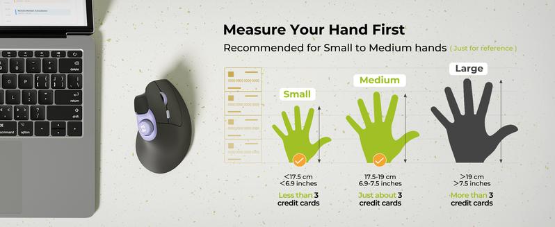 Seenda Ergonomic Mouse Rechargeable, USB+Dual Bluetooth, MOU-302 Vertical Wireless Mouse with Volume Knob, Quiet Clicks, Multi-Device Cordless Mice Compatible for Windows, PC Accessories , Laptop, Mac OS for Work