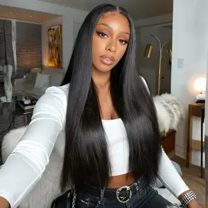Sunber 13x4 Pre Everything Lace Frontal Wig Wet & Wavy 2 in 1 Dry Straight to Wet Water Wave Glueless Human Hair Wigs With Invisi Drawstring
