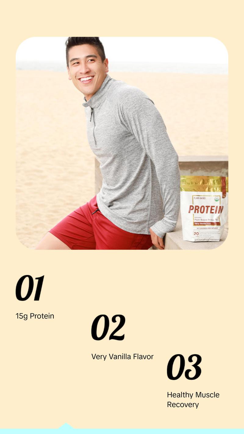 Essential Elements Very Vanilla Vegan Protein Powder - Pea, Pumpkin, Rice & Sacha Inchi Protein - Supports Healthy Muscle Recovery - 15g Protein per Serving and Acacia Prebiotic