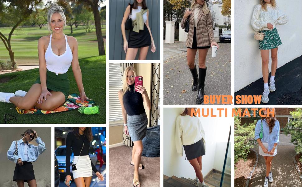 Summer Women's Athletic Skorts Lightweight Golf Skirts Inner Shorts Pocket Tennis Running Workout Sports Skorts