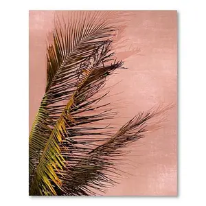 Courtside Market Pink Sky Palm Canvas Wall Art - 16" x 20"