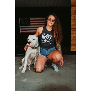 Ladies Heavy Metal Cropped Racerback Tank