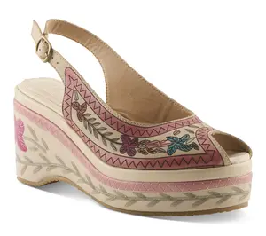 L'Artiste by Spring Step Leather Wedge Sandal - Artdevivre