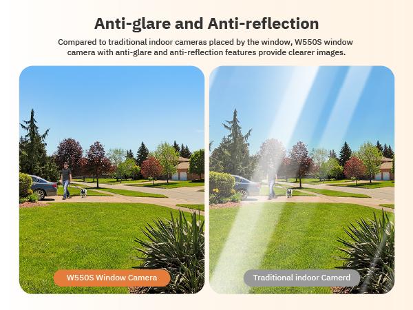 Girafit 5MP 3K Window Camera,2.4GHz & 5GHz Wi-Fi Indoor Security Camera with Thermometer and Hygrometer ChroMax Al Color Night Vision,Person & Motion Detection,24/7 Record