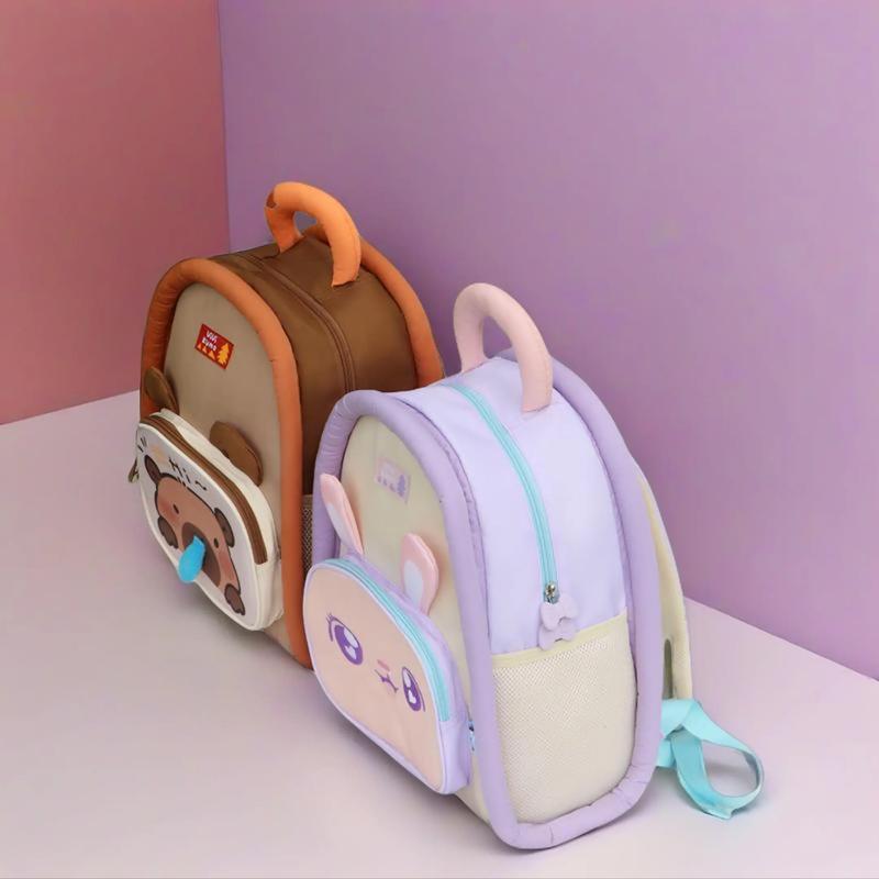 Uiuikumo #481 Capybara Double Shoulder Bag Cute Capybara Backpack Waterproof Dirt-resistant Adorable Schoolbag