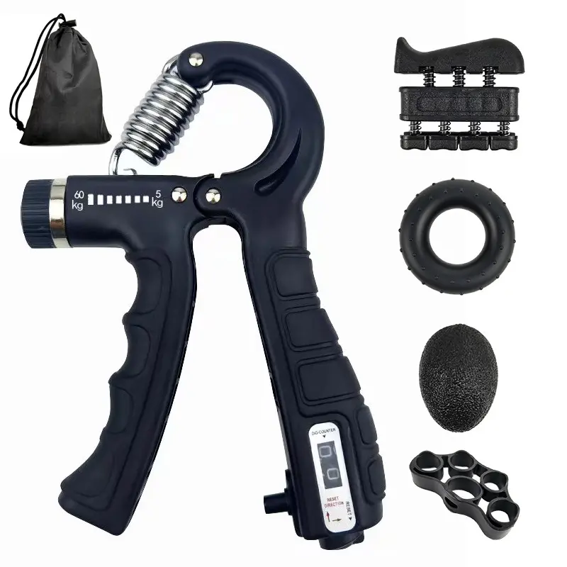 TYGLOBAL Hand Grip Strengthener Kit 5 Pack Forearm Grip Adjustable Resistance Hand Gripper, gripper ,overhand grip, forearm veins,Finger Exerciser, Finger Stretcher,Grip Ring Stress Relief Grip Ball For Athletes, Boyfriend Gift fathers day gifts