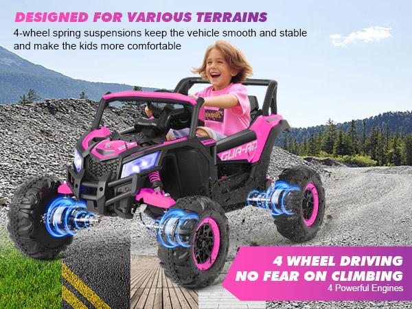 4WD Ride On Car, Electric Off-Road UTV for Kids, for Boys and Girls 4WD Ride On Car, Electric Off-Road UTV for Kids, for Boys and Girls