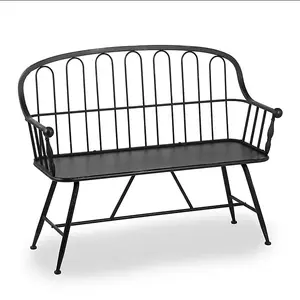 Kirkland's Home Black Arched Metal Outdoor Bench
