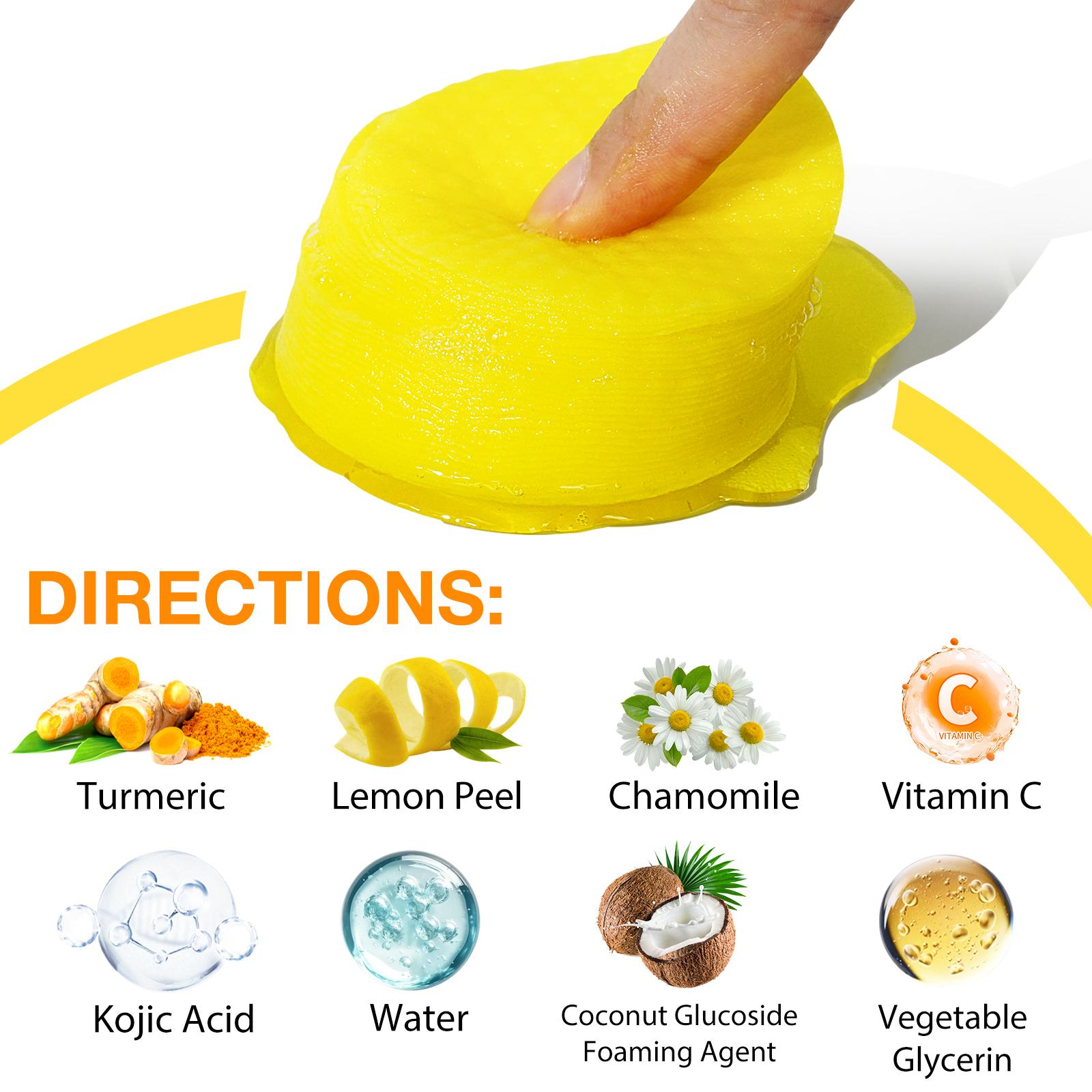 Kojic Acid & Turmeric Cleansing Pads -  Facial Pads for All Skin Types, turmeric face pads, Skincare Cleanser Comfort Leakproof Jar Travel Makeup Remover skincare tools
