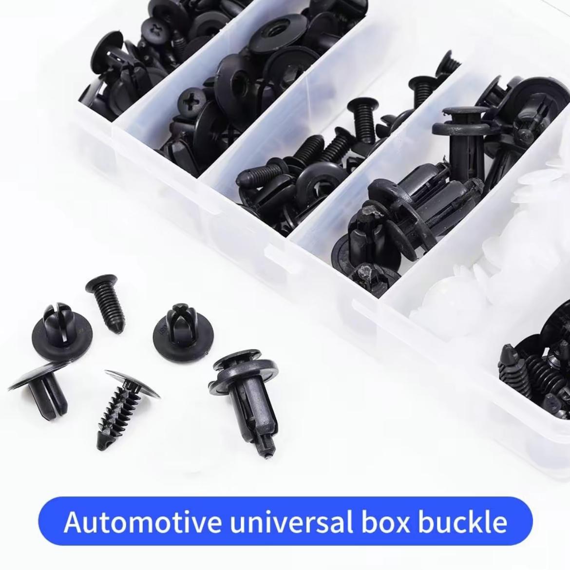 200pcs Plastic Rivet Fasteners Durable Car Clamps for Interior Exterior Trunk Quick Install Screws for Bumpers and Fenders Industrial Nuts Body Screw Kit Vehicle