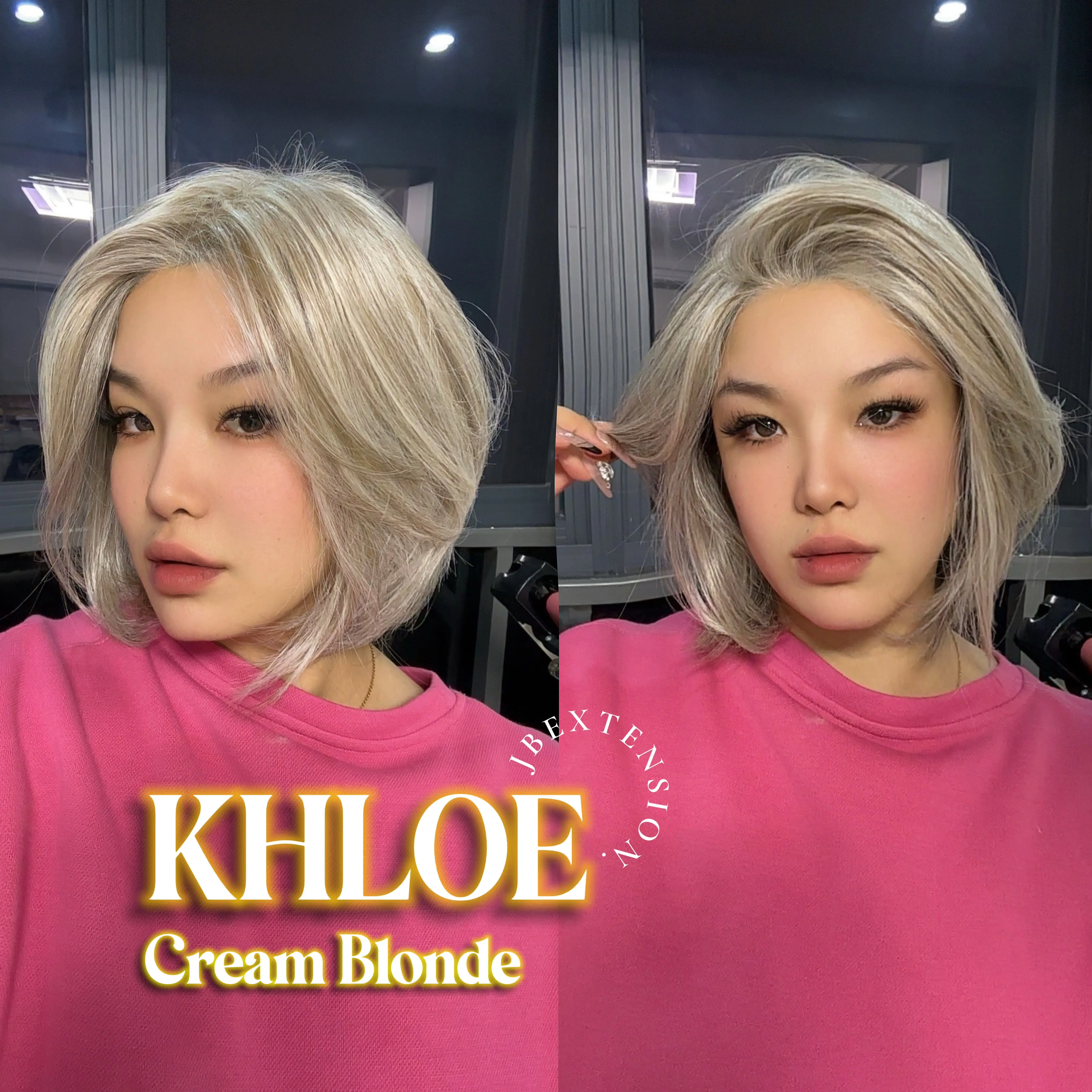 JBEXTENSION 12 Inches Bob Cut Pre-Cut Snowflake Lace Frontlace Glueless Fashion Women Wig KHLOE【PERMATEASE】【BENDY EAR TABS】