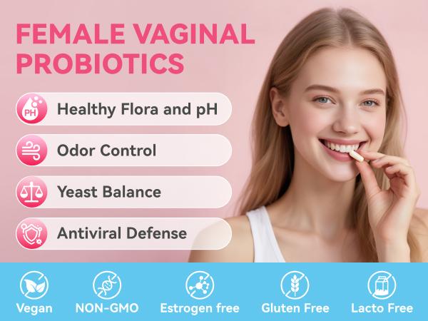 Gynable Female Probiotics | Women's Probiotics for HPV, BV, UTIS,Yeast Infection, pH Balance, Odor- All in One Solution with Lactobacillus&Selenium,VitaminC, D,Folate Probiotic Blend supplement,Gluten-Free,Vegan,30 Count For 1 Month,TikTokShopBlackFriday