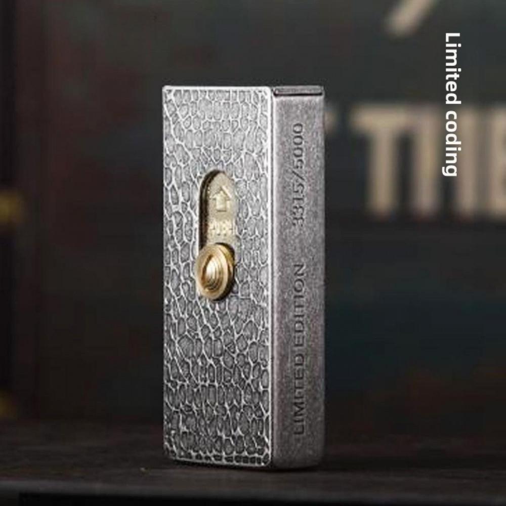 Old Retro Creative Windproof Lighter High Grade Metal Pure Copper Design Unique Gift Idea For Him Father Husband Birthday Christmas Camping Essentials (Without Fuel)