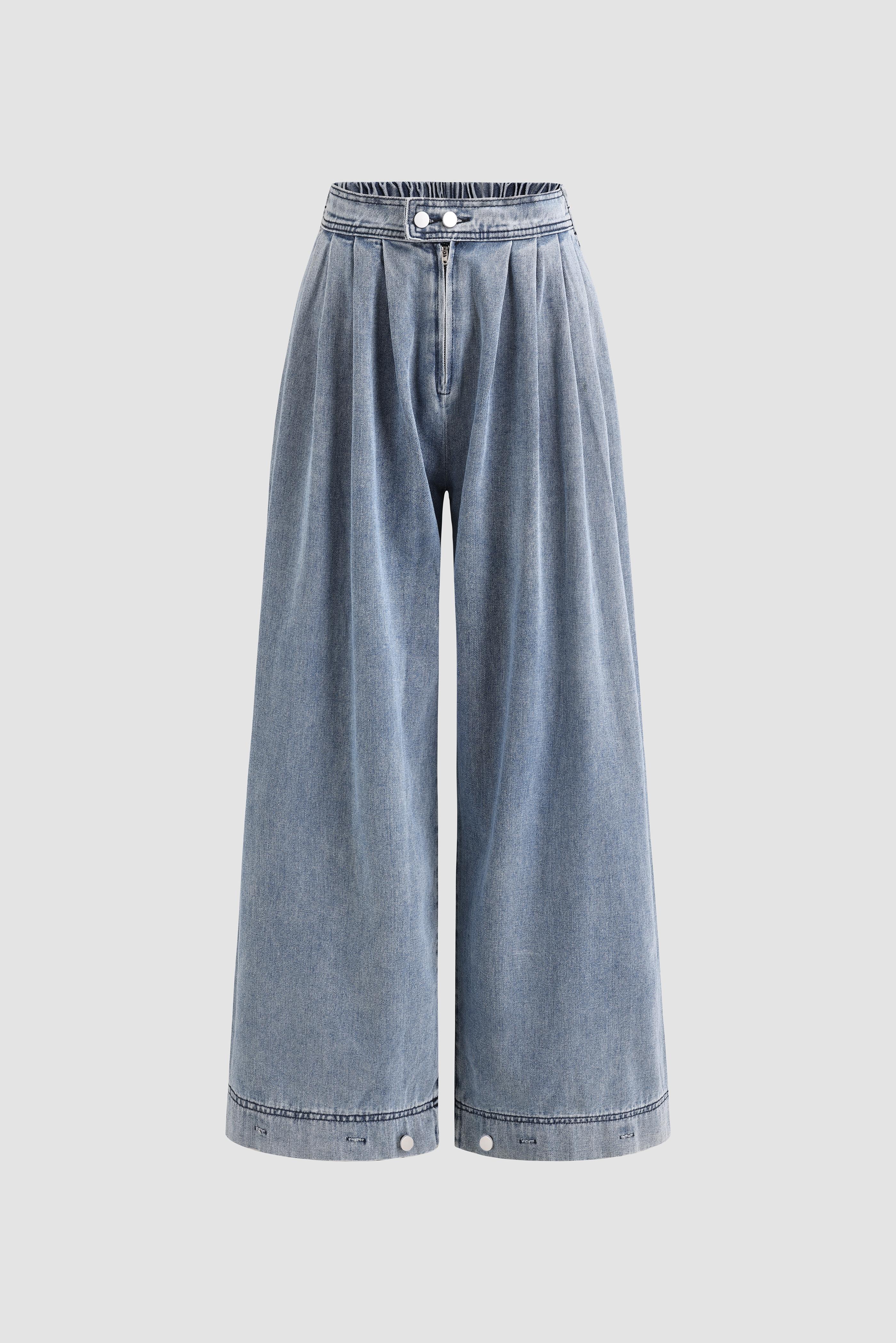 Elengatine Women's High Waist Pleated Balloon Jeans – Y2K Inspired Baggy Wide Leg Denim Pants with Zip Front Closure, Adjustable Cuffed Ankles, Loose Fit for Effortless All-Season Casual Streetwear, Trendy & Versatile Must-Have Denim Piece Elengatine Women's High Waist Pleated Balloon Jeans – Y2K Inspired Baggy Wide Leg Denim Pants with Zip Front Closure, Adjustable Cuffed Ankles, Loose Fit for Effortless All-Season Casual Streetwear, Trendy & Versatile Must-Have Denim Piece
