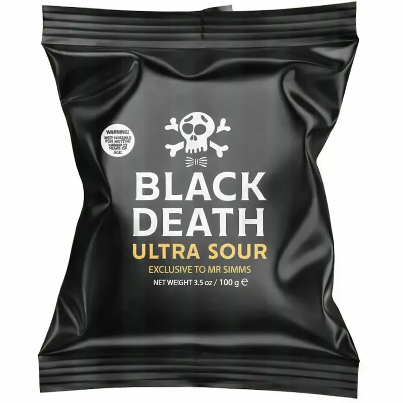 Black Death Ultra Sour Hard Sweets – Extreme Lemon Flavor | UK Import | 3.5oz| Authorized Distributor & Original Product