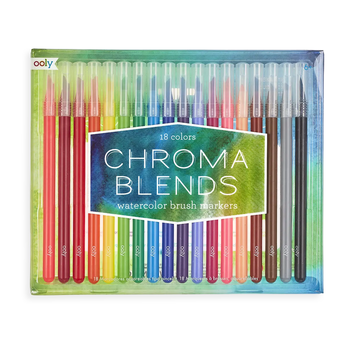 Chroma Blends Watercolor Brush Markers - Set of 18