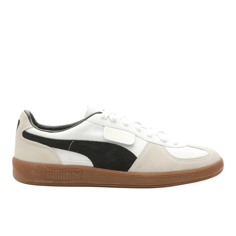 PUMA Mens Palermo Leather Lace Up Sneakers Shoes Casual - Off White, White