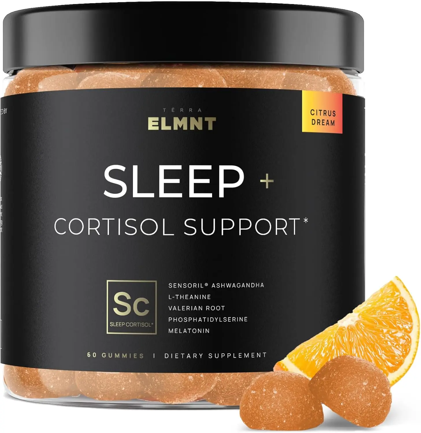 TERRA ELMNT Extra Strength Sleep Gummies | Supports Deep Rest & Stress Relief | Extended-Release Melatonin with Magnesium, L-Theanine & Ashwagandha, 2,450mg