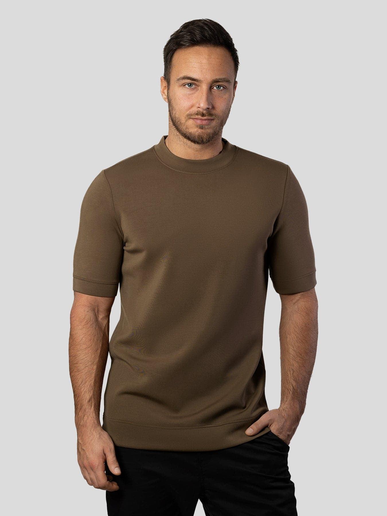 Fioboc Men's Crewneck Modal Short Sleeve Tee, Essential Top Slim Fit Casual Shirt SpringStatements