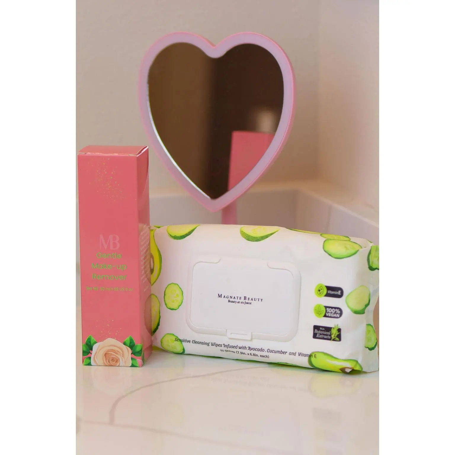 Sensitive Vegan Cleansing Wipes Cleanser - 60 Sheets (7.1 in x 5.9 in) Convenient Pack, Alcohol-Free Cosmetic Makeup Remover, Cucumber & Avocado Infused, Gentle Clean for Eyelid & Waterproof Mascara, All Skin Types Home Care Tissues