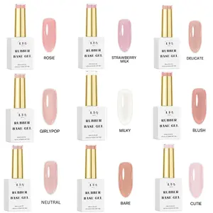 Rubber Gel Base Polish - Soft Gel for Weak Nails - Easy Soak-Off Removal - LED & UV Cure