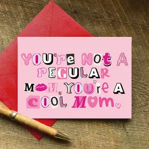 1set Super Cool Mom Card | Humorous Mother'S Day Card | Mother'S Day Card for Sister | Sister Gift Mother'S Day Card | Funny Mother'S Day Card with Envelope