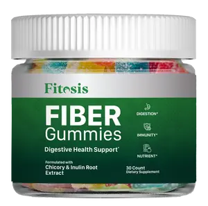 Fitosis Fiber Gummies - Prebiotic Inulin & Chicory Root for Digestive Health & Regularity, 30 Tropical Flavor Gummies