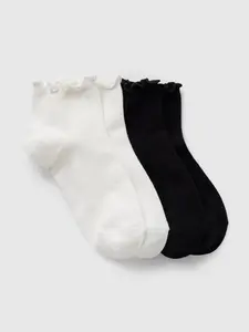 Gap Women's Ruffle-Trim Ankle Socks (2-Pack)