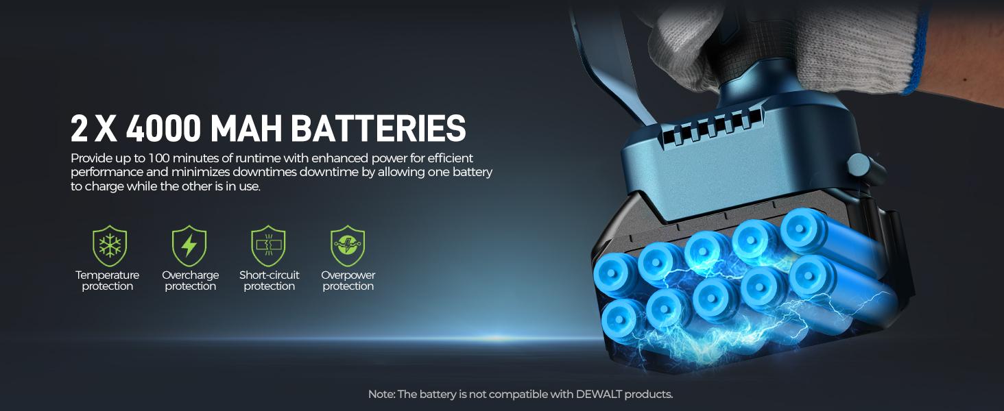 GEVEELIFE 2-in-1 Electric Pole Saw, ChainSaw, Portable Electric Cordless Saw for Wood Cutting,2 Batteries ,Pruning, Gardening, Camping - Suitable for Seniors, Women Holiday gifts