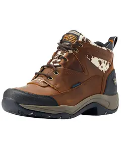 Ariat Women's Cow Print Terrain Waterproof Boot Soft Toe - 10044538