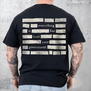 Back Side or Front Side - Everything is Fine Trust Your Government T-shirt, Political Hoodie, Redacted Meme Sweatshirt