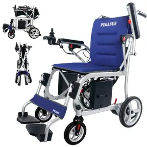 Kindtobest Lightweight Electric Wheelchairs for Adults Seniors, Magnesium Foldable 31Lbs Power Wheelchair Portable Motorized Wheelchair for Travel, 22 Miles Long Range 2 Batteries, Airline Approved