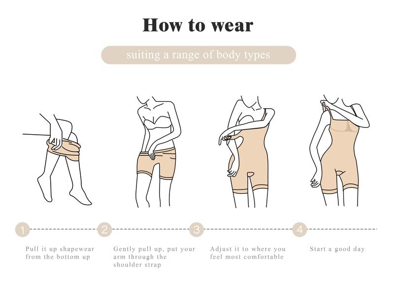 Mobeso Women‘s Seamless Bodysuit  Convertible Strapless/Off-Shoulder Shapewear with Compression Tummy Control & Removable Straps Minimalist Womenswear